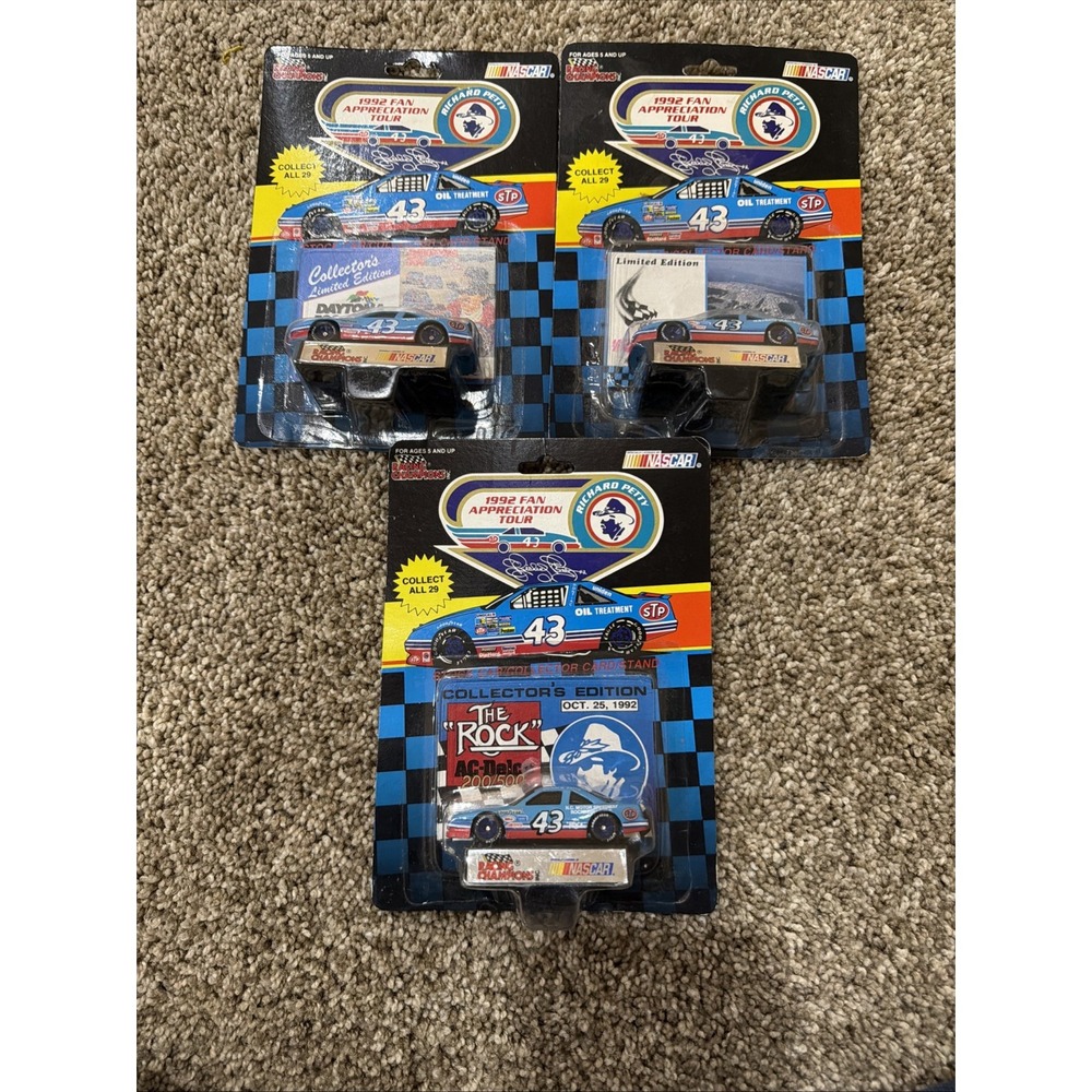 Racing Champions #43 Richard Petty 1991 NASCAR‎ STP 1/64 - Lot of 3 Cars